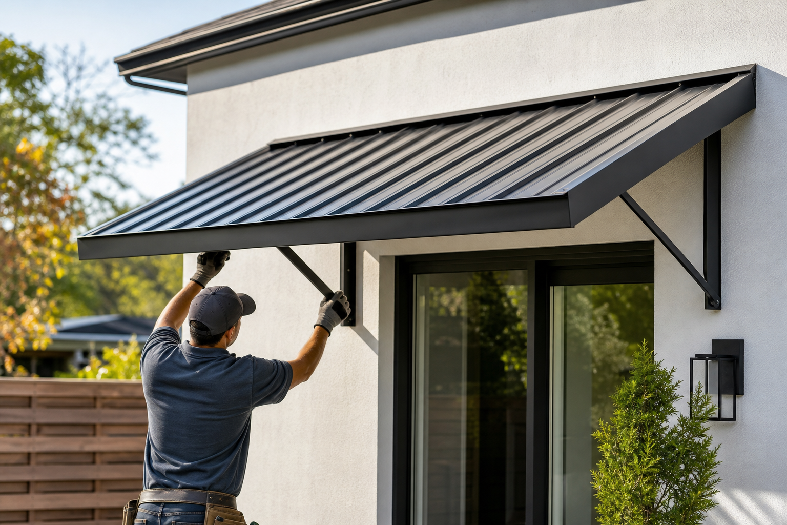 Metal Awning Install